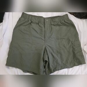 Columbia Green Cargo Shorts Lightweight Outdoor Wear Size S EUC